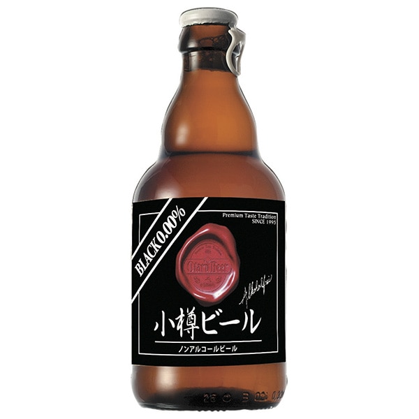 アレフ 小樽ビール ノンアルコールビール ブラック 330ml瓶×24本入×(2ケース)