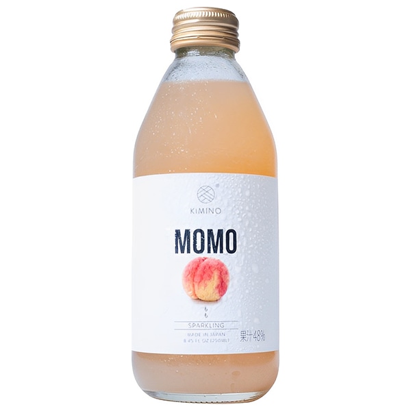 KIMINO DRINKS ももスパークリングジュース 250ml瓶×24本入×(2ケース)