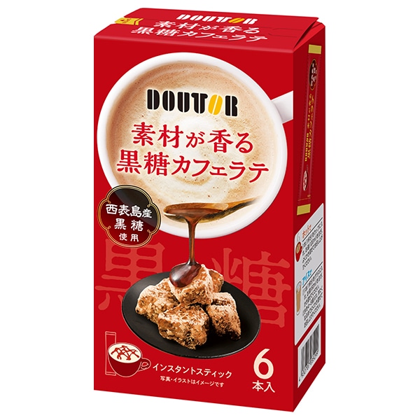 ドトールコーヒー 素材が香る黒糖カフェラテ (15g×6P)×36箱入