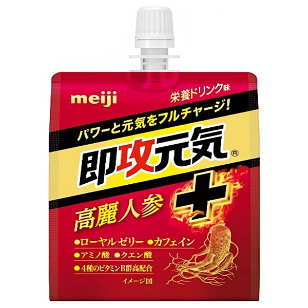 明治 即攻元気ゼリー 高麗人参+栄養ドリンク味 180gパウチ×36本入×(2ケース)
