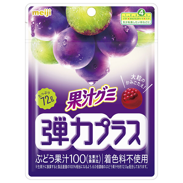 明治 果汁グミ 弾力プラス ぶどう 72g×7袋入