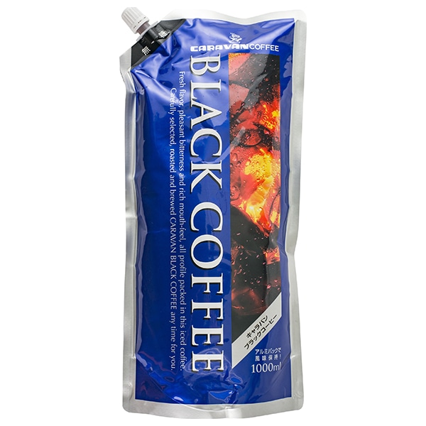 キャラバンコーヒー ブラックコーヒー 無糖 1L×6本入