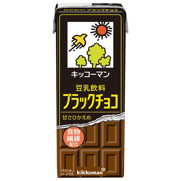 キッコーマン 豆乳飲料 ブラックチョコ 200ml紙パック×18本入×(2ケース)