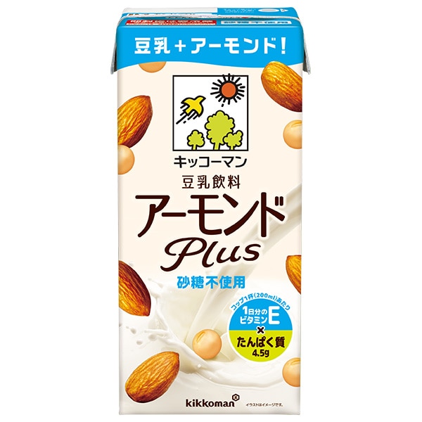 キッコーマン 豆乳飲料 アーモンドPlus 砂糖不使用 1000ml紙パック×6本入×(2ケース)