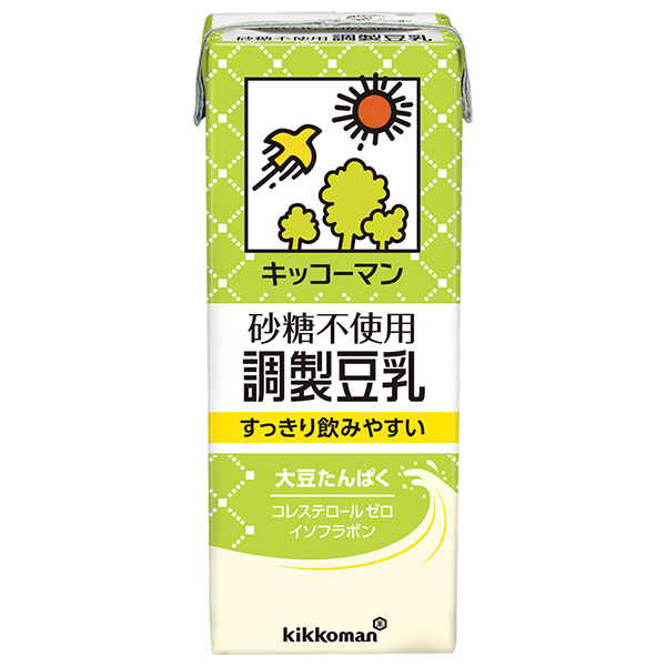 キッコーマン 砂糖不使用 調整豆乳 200ml紙パック×18本入×(2ケース)