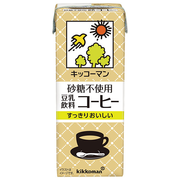 キッコーマン 砂糖不使用 豆乳飲料 コーヒー 200ml紙パック×18本入