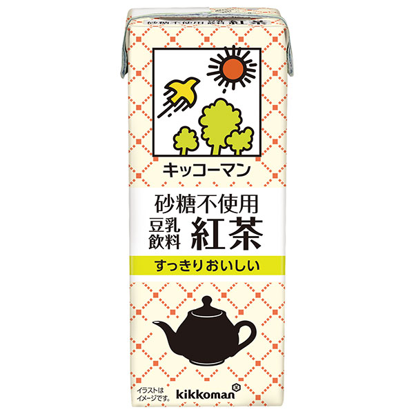 キッコーマン 砂糖不使用 豆乳飲料 紅茶 200ml紙パック×18本入