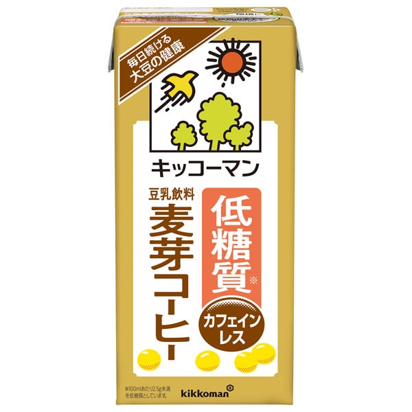 キッコーマン 低糖質 豆乳飲料 麦芽コーヒー 1000ml紙パック×12(6×2)本入×(2ケース)