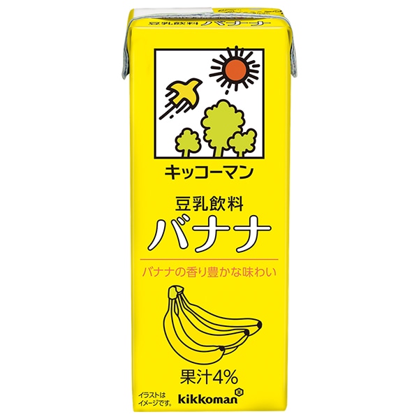 キッコーマン 豆乳飲料 バナナ 200ml紙パック×18本入×(2ケース)