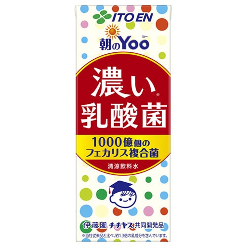 伊藤園 朝のYoo(ヨー) 濃い乳酸菌 200ml紙パック×24本入×(2ケース)