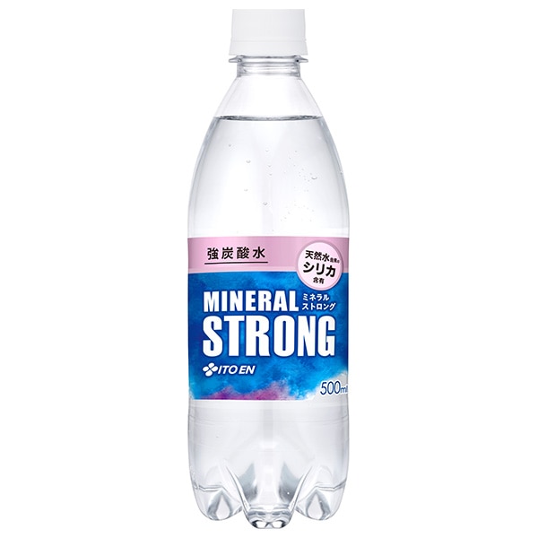伊藤園 強炭酸水 MINERAL STRONG(ミネラルストロング) 天然水由来のシリカ含有 500mlペットボトル×24本入