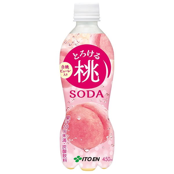 伊藤園 とろける桃ソーダ 450mlペットボトル×24本入