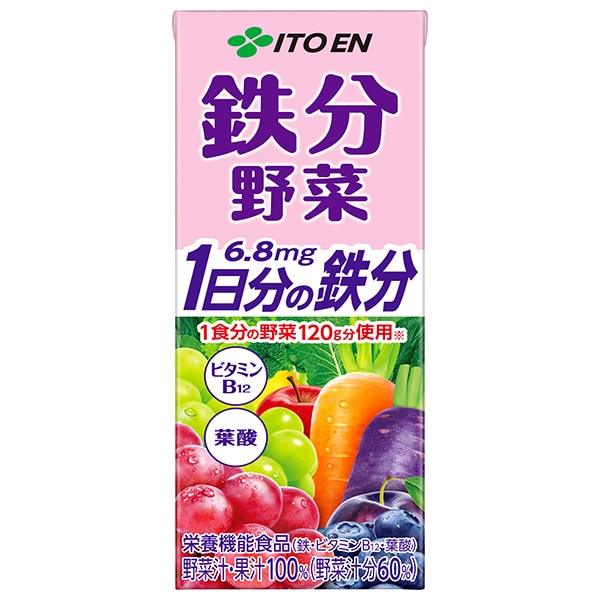 伊藤園 鉄分野菜 200ml紙パック×24本入×(2ケース)