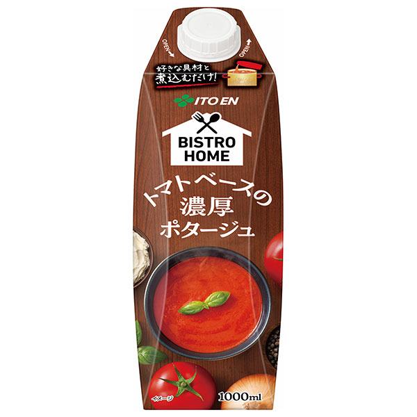 伊藤園 BISTRO HOME(ビストロホーム) トマトベースの濃厚ポタージュ 1000ml紙パック×6本入