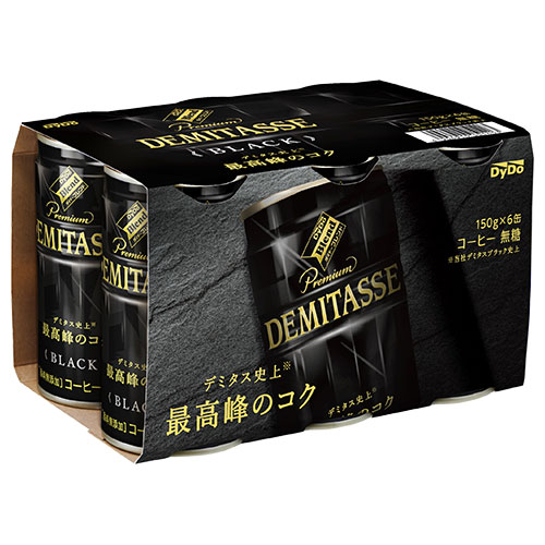 ダイドー ブレンド デミタスコーヒー BLACK(ブラック)(6缶パック) 150g缶×30(6×5)本入×(2ケース)