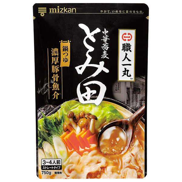 ミツカン 中華蕎麦とみ田監修 濃厚豚骨魚介鍋つゆ 750g×12袋入×(2ケース)