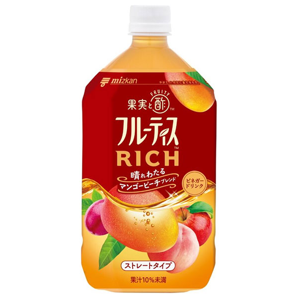 ミツカン フルーティスRICH マンゴーピーチ ストレート 1000mlペットボトル×6本入