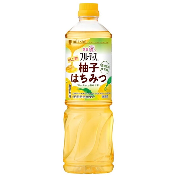 ミツカン 業務用 フルーティス りんご酢柚子はちみつ 1000mlぺットボトル×8本入×(2ケース)