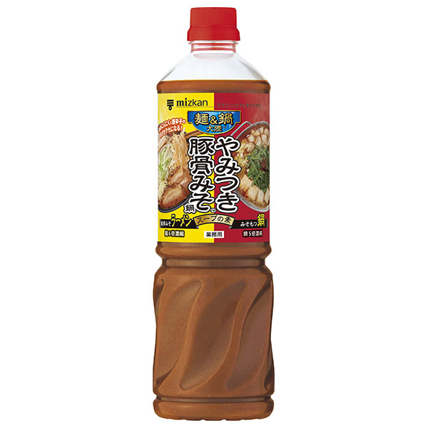 ミツカン 麺&鍋大陸 やみつき豚骨みそ鍋 スープの素 1100g×8本入×(2ケース)