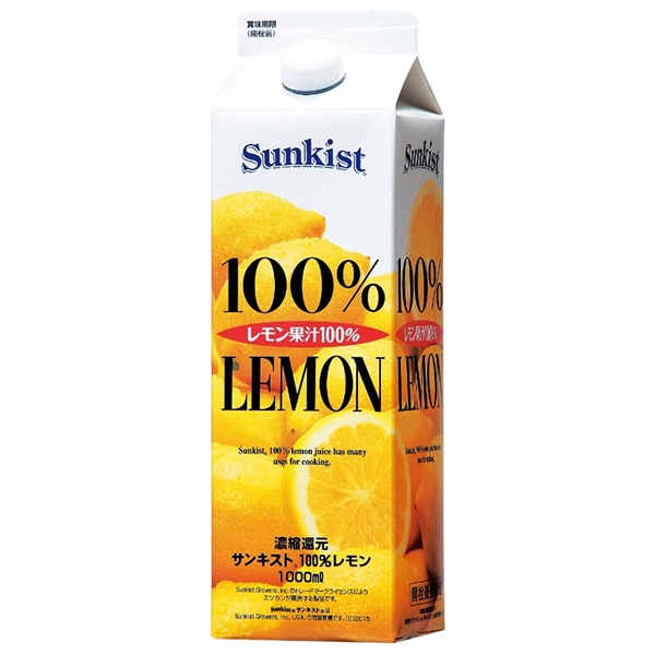 ミツカン サンキスト 100%レモン 1000ml紙パック×6本入×(2ケース)