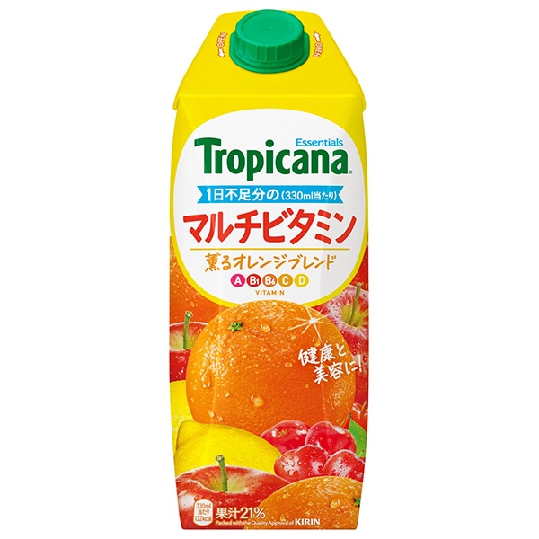 キリン トロピカーナ エッセンシャルズ マルチビタミン 1000ml紙パック×6本入