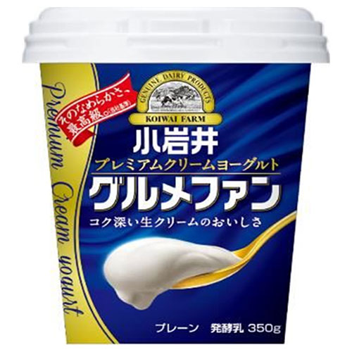 小岩井乳業 プレミアムクリームヨーグルトグルメファン 350g×6個入×(2ケース) チルド 冷蔵品