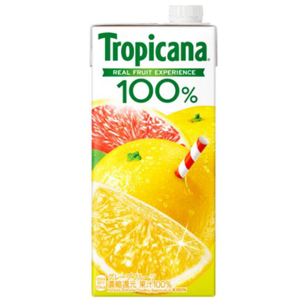 キリン トロピカーナ 100% グレープフルーツ 1000ml紙パック×6本入×(2ケース)