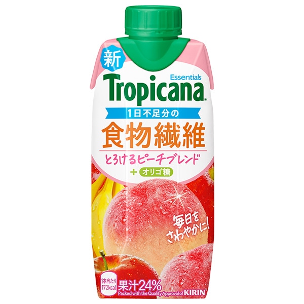キリン トロピカーナ エッセンシャルズ 食物繊維 330ml紙パック×12本入×(2ケース)