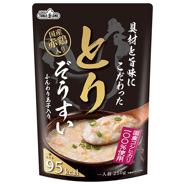 丸善食品工業 テーブルランド 具材と旨味にこだわったとりぞうすい 250gパウチ×24(12×2)袋入