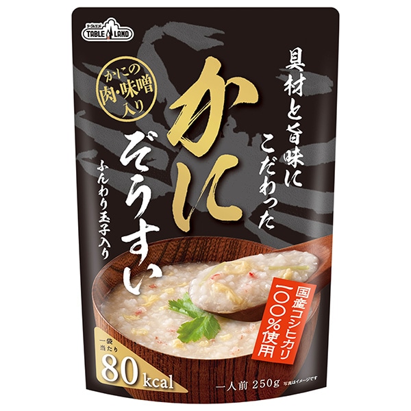 丸善食品工業 テーブルランド 具材と旨味にこだわったかにぞうすい 250gパウチ×24(12×2)袋入×(2ケース)