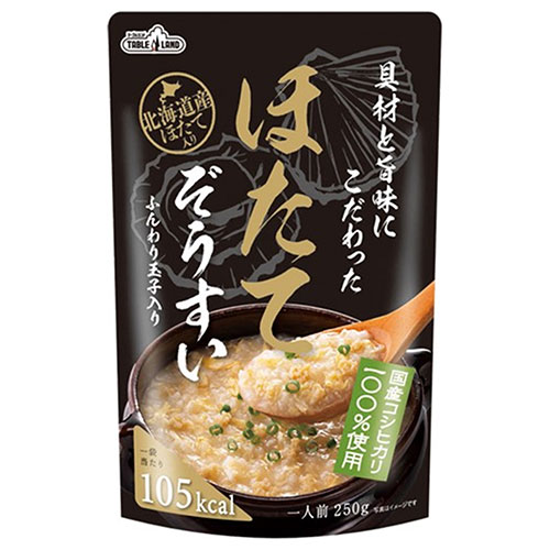 丸善食品工業 テーブルランド 具材と旨味にこだわったほたてぞうすい 250gパウチ×24(12×2)袋入