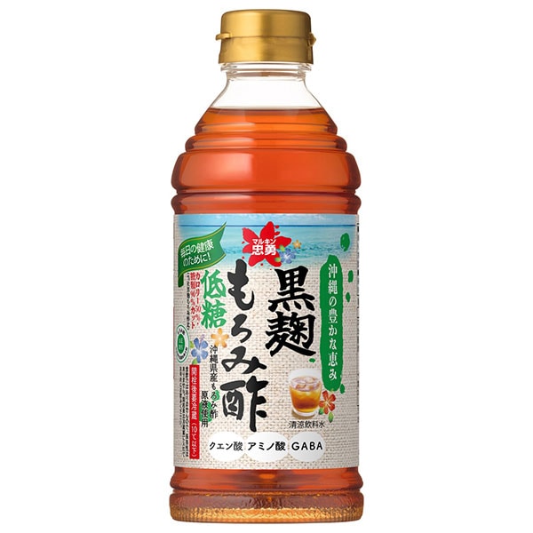 盛田(ハイピース) マルキン忠勇 黒麹もろみ酢 低糖 500mlペットボトル×6本入