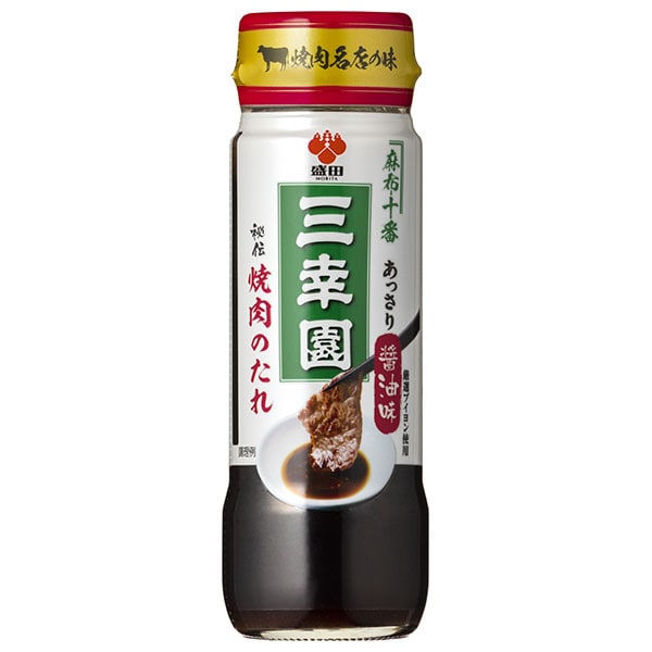盛田（ハイピース） 麻布十番 三幸園 焼肉のたれ あっさり醤油味 245g瓶×12本入×(2ケース)