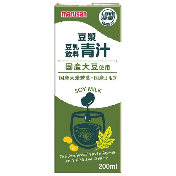 マルサンアイ 豆乳飲料 青汁豆ジャン 200ml紙パック×24本入×(2ケース)
