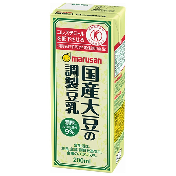 マルサンアイ 国産大豆の調製豆乳【特定保健用食品 特保】 200ml紙パック×24本入×(2ケース)