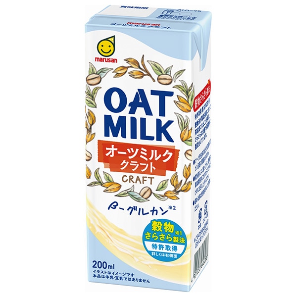 マルサンアイ オーツミルククラフト 200ml紙パック×24本入×(2ケース)