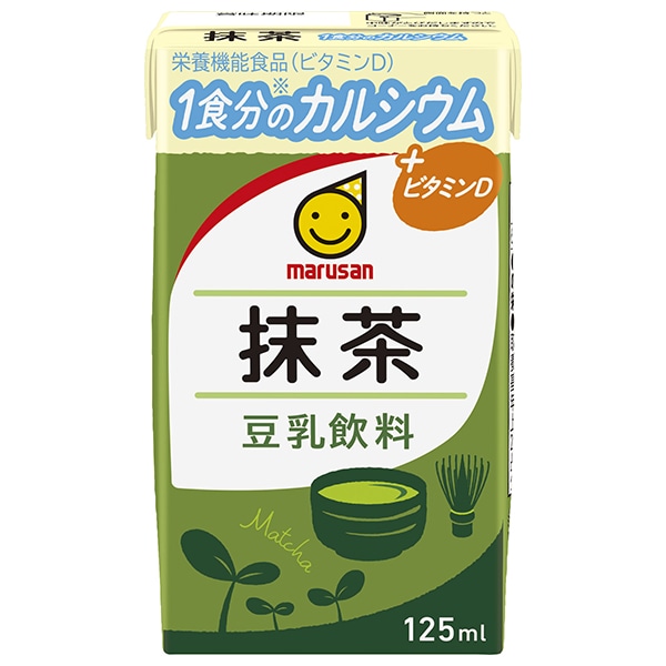 マルサンアイ 豆乳飲料 抹茶  1食分のカルシウム 125ml紙パック×24本入