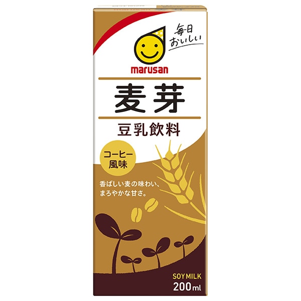 マルサンアイ 豆乳飲料 麦芽 200ml紙パック×24本入×(2ケース)