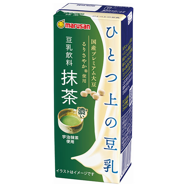 マルサンアイ ひとつ上の豆乳 豆乳飲料 抹茶 200ml紙パック×24本入×(2ケース)