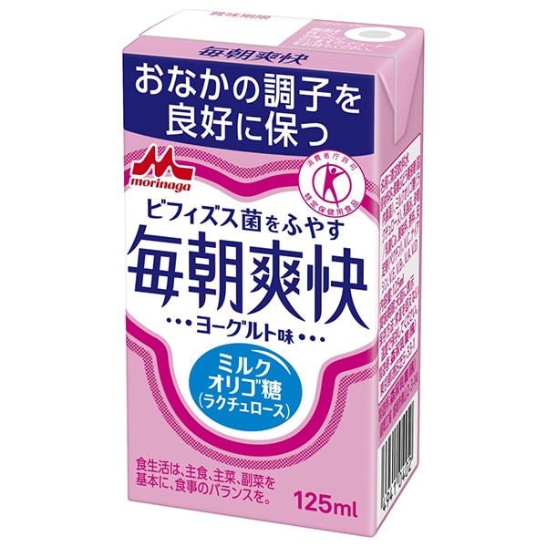 森永乳業 毎朝爽快 ヨーグルト味【特定保健用食品 特保】 125ml紙パック×24本入