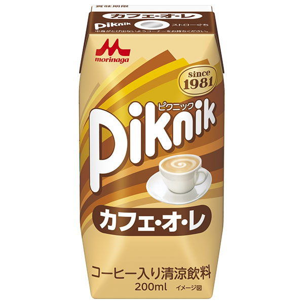 森永乳業 ピクニック カフェオレ(プリズマ容器) 200ml紙パック×24本入×(2ケース)