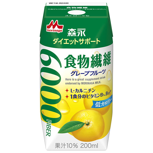 森永乳業 ダイエットサポート 食物繊維(プリズマ容器) 200ml紙パック×24本入×(2ケース)