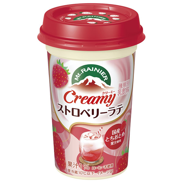 森永乳業 マウントレーニア クリーミーストロベリーラテ 240ml×10本入 チルド 冷蔵品