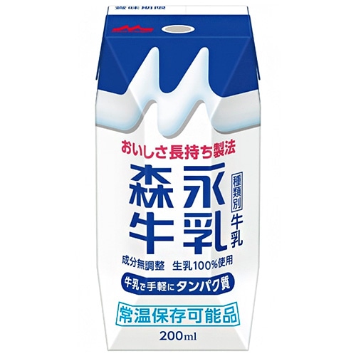 森永乳業 森永牛乳(プリズマ容器) 200ml紙パック×24本入