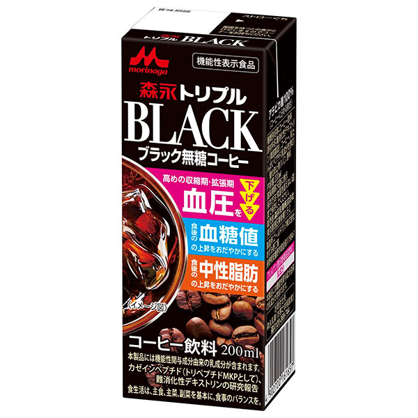 森永乳業 森永トリプル BLACK 200ml紙パック×24本入
