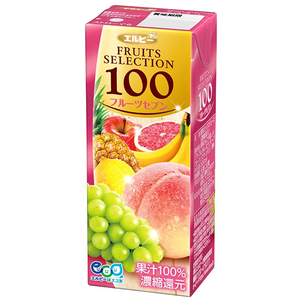 エルビー フルーツセレクション フルーツセブン100% 200ml紙パック×24本入