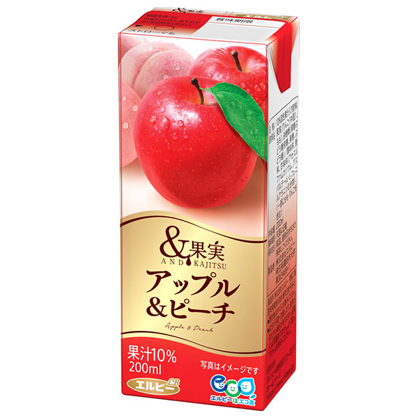 エルビー &果実 アップル&ピーチ 200ml紙パック×24本入×(2ケース)