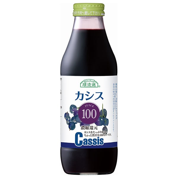 マルカイ 順造選 カシス100 500ml瓶×12本入×(2ケース)