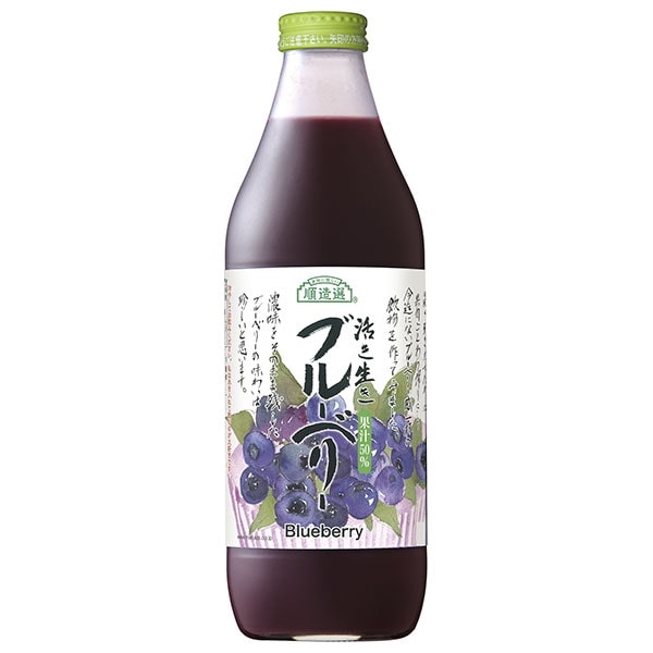 マルカイ 順造選 活き生きブルーベリー(50%) 1000ml瓶×12(6×2)本入