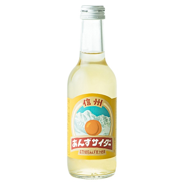 友桝飲料 信州杏サイダー 245ml瓶×24本入×(2ケース)